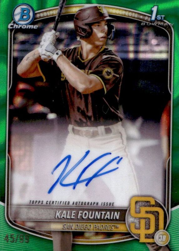 2025 Bowman Chrome #CPA-KFO Prospect Auto - Green Lava Refractor /99 (1st)