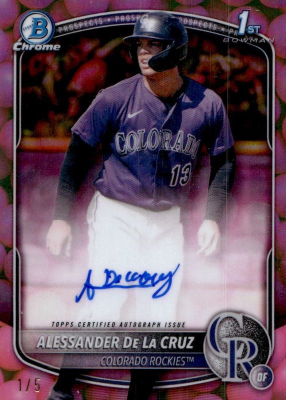 2025 Bowman Chrome #CPA-AD Prospect Auto - Gum Ball Refractor /5 (1st)