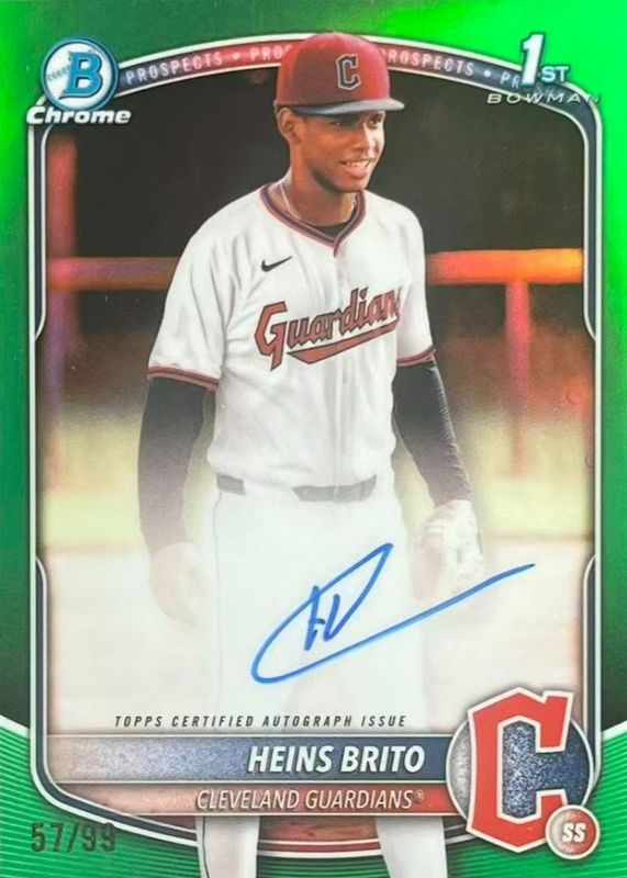 2025 Bowman Chrome #CPA-HB Prospect Auto - Green Refractor /99 (1st)