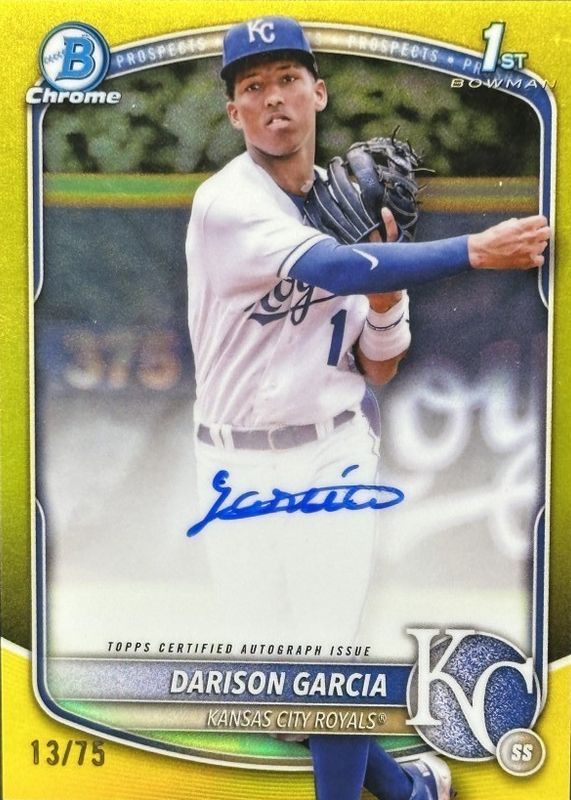 2025 Bowman Chrome #CPA-DG Prospect Auto - Yellow Refractor /75 (1st)