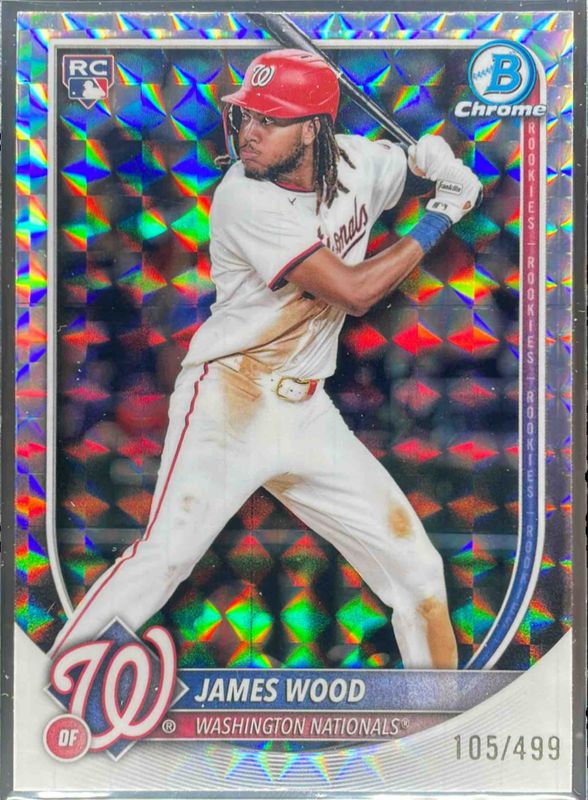 James Wood 2025 Bowman Chrome #29 Geometric Refractor /499 Rookie RAW