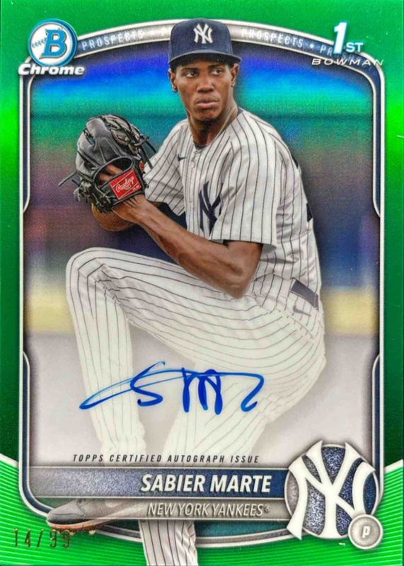 2025 Bowman Chrome #CPA-SM Prospect Auto - Green Refractor /99 (1st)