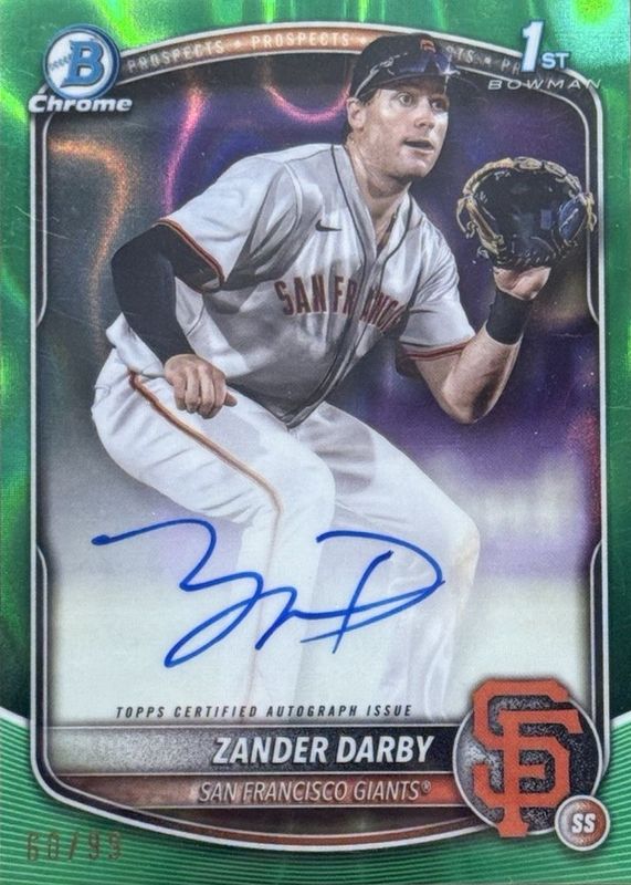 2025 Bowman Chrome #CPA-ZD Prospect Auto - Green Lava Refractor /99 (1st)