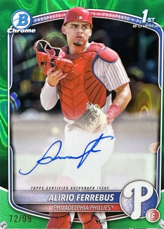 2025 Bowman Chrome #CPA-AF Prospect Auto - Green Refractor /99 (1st)