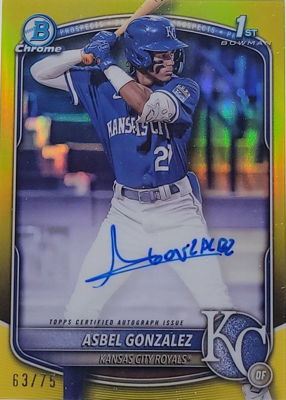 2025 Bowman Chrome #CPA-AG Prospect Auto - Yellow Refractor /75 (1st)