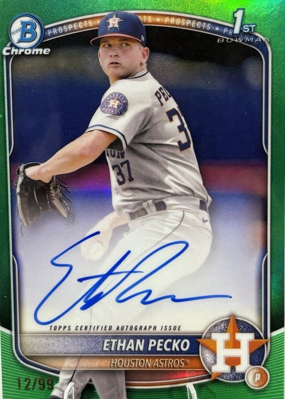 2025 Bowman Chrome #CPA-EPE Prospect Auto - Green Refractor /99 (1st)