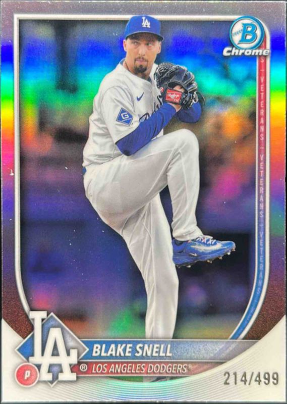 Blake Snell 2025 Bowman Chrome #31 Refractor /499 RAW