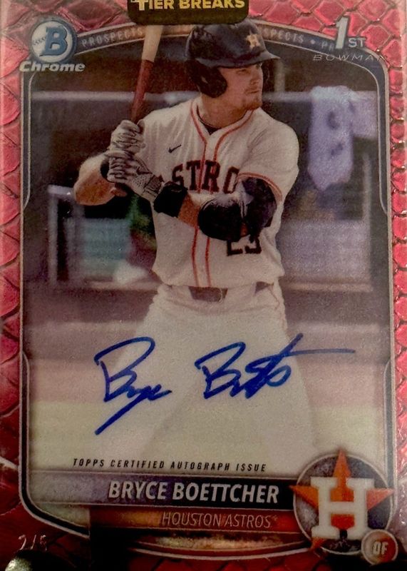 2025 Bowman Chrome #CPA-BB Prospect Auto - Reptilian Red Refractor /5 (1st)