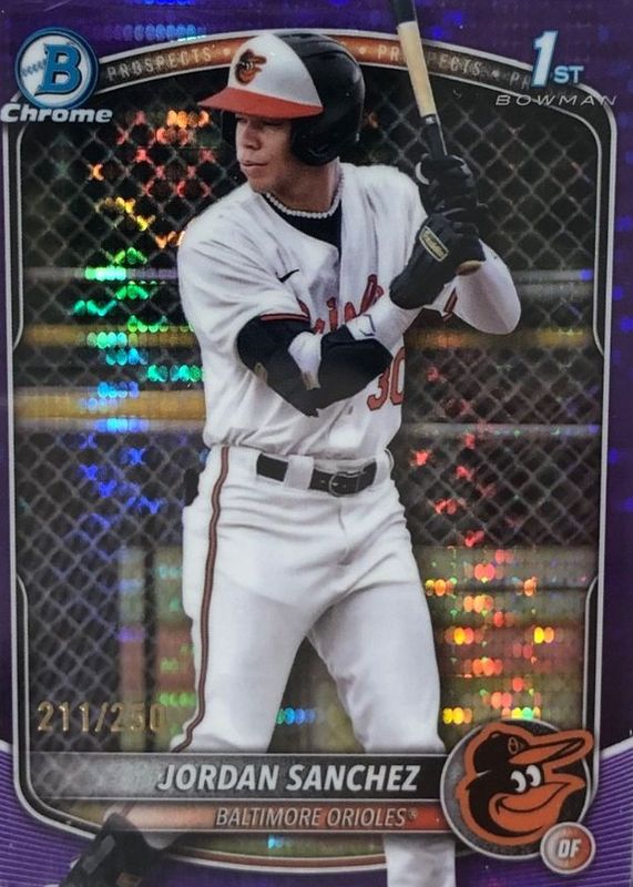 2025 Bowman Chrome #BCP-208 Prospects - Purple Pulsar Refractor /250 (1st)