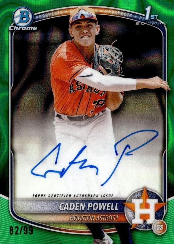 2025 Bowman Chrome #CPA-CPO Prospect Auto - Green Lava Refractor /99 (1st)