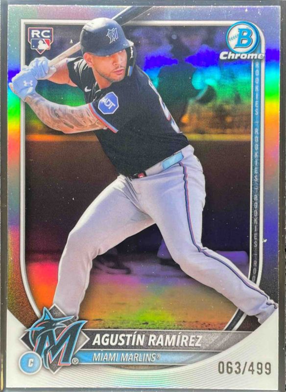 Agustin Ramirez 2025 Bowman Chrome #91 Refractor /499 Rookie RAW