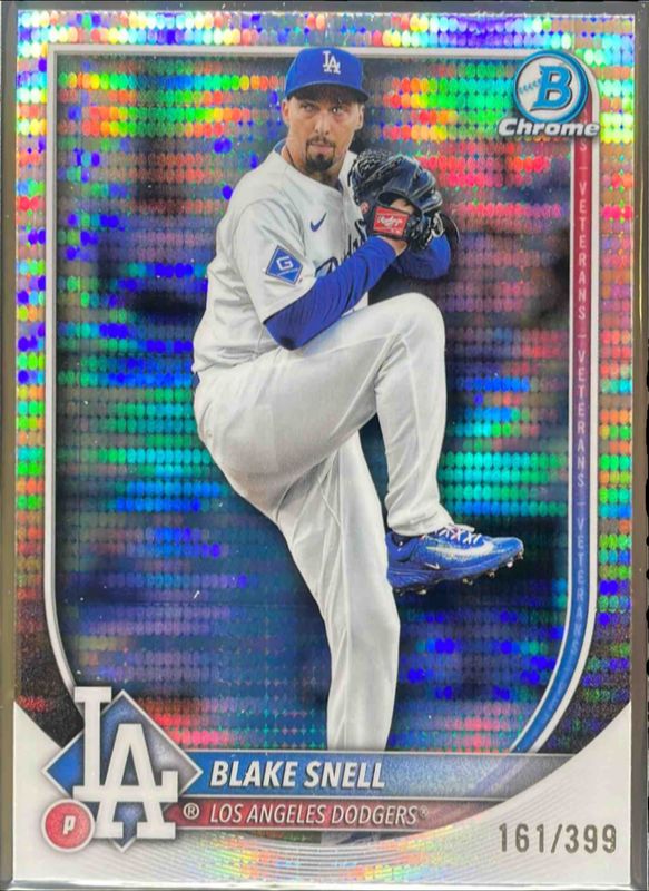 Blake Snell 2025 Bowman Chrome #31 Pulsar Refractor /399 RAW