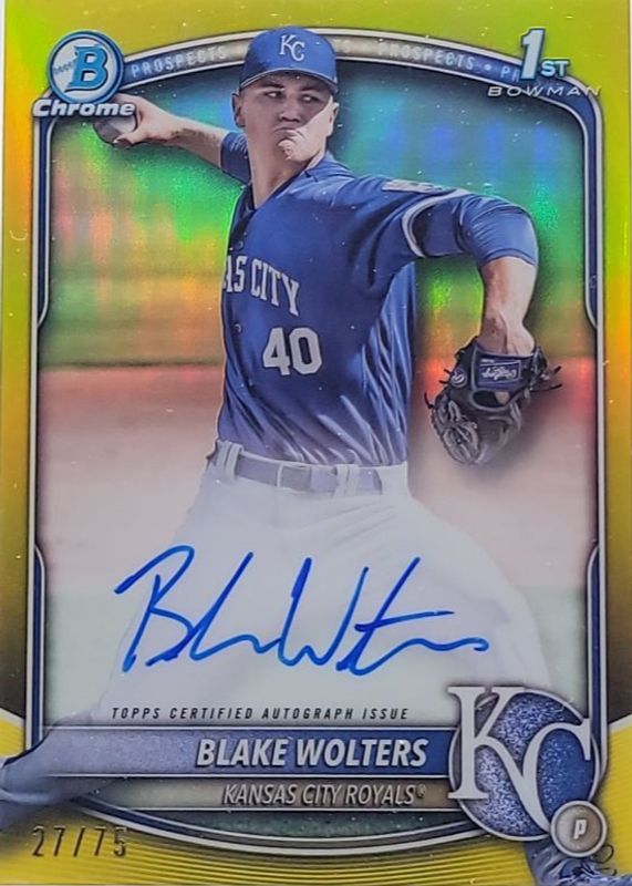 2025 Bowman Chrome #CPA-BW Prospect Auto - Yellow Refractor /75 (1st)
