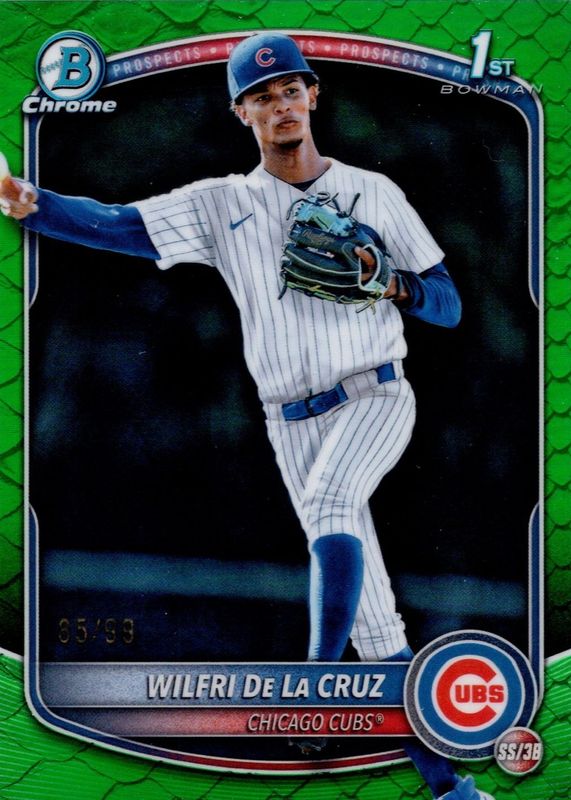 2025 Bowman Chrome #BCP-209 Prospects - Reptilian Green Refractor /99 (1st)