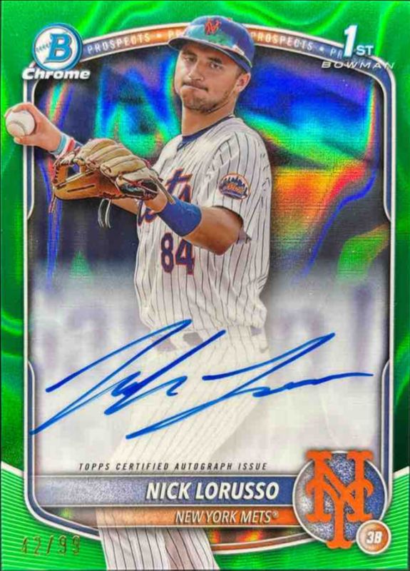 2025 Bowman Chrome #CPA-NL Prospect Auto - Green Lava Refractor /99 (1st)