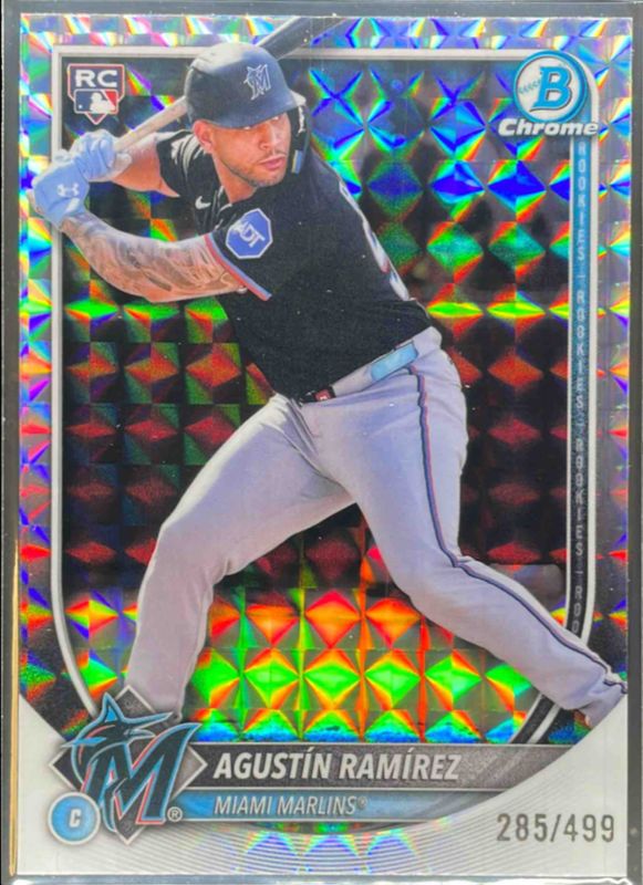 Agustin Ramirez 2025 Bowman Chrome #91 Geometric Refractor /499 Rookie RAW