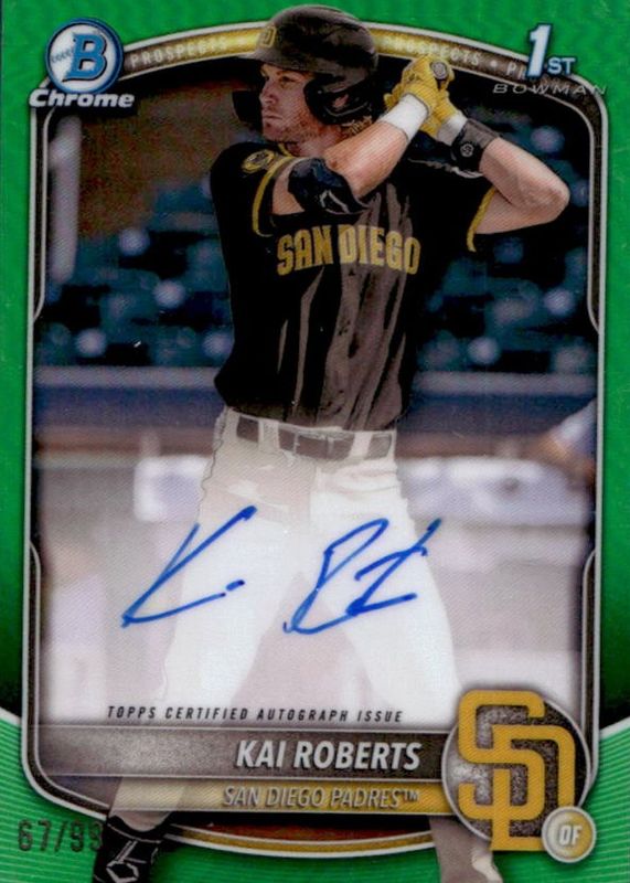 2025 Bowman Chrome #CPA-KR Prospect Auto - Green Refractor /99 (1st)