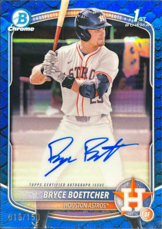2025 Bowman Chrome #CPA-BB Prospect Auto - Reptilian Blue Refractor /150 (1st)