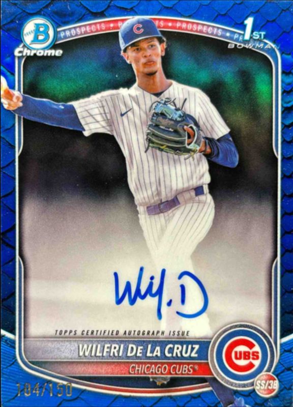 2025 Bowman Chrome #CPA-WD Prospect Auto - Reptilian Blue Refractor /150 (1st)