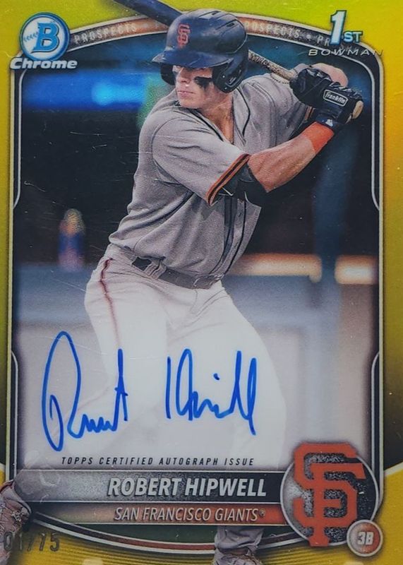 2025 Bowman Chrome #CPA-RH Prospect Auto - Yellow Refractor /75 (1st)