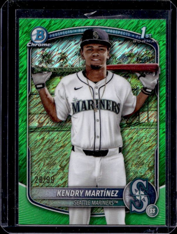2025 Bowman Chrome #BCP-159 Prospects - Green Geometric Refractor /99