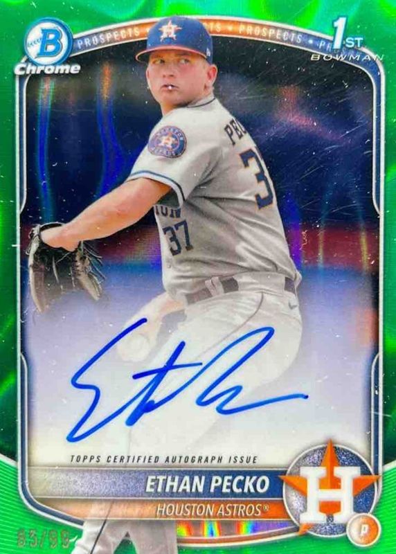 2025 Bowman Chrome #CPA-EPE Prospect Auto - Green Lava Refractor /99 (1st)