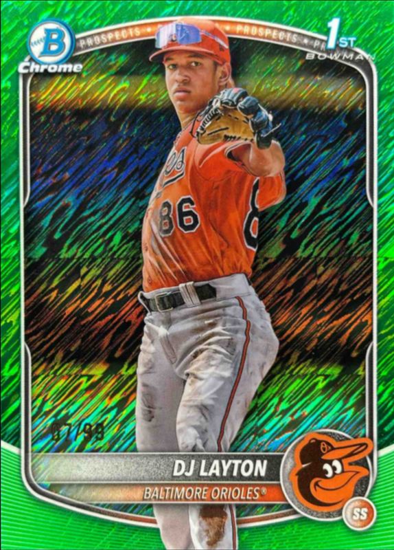 2025 Bowman Chrome #BCP-252 Prospects - Green Geometric Refractor /99