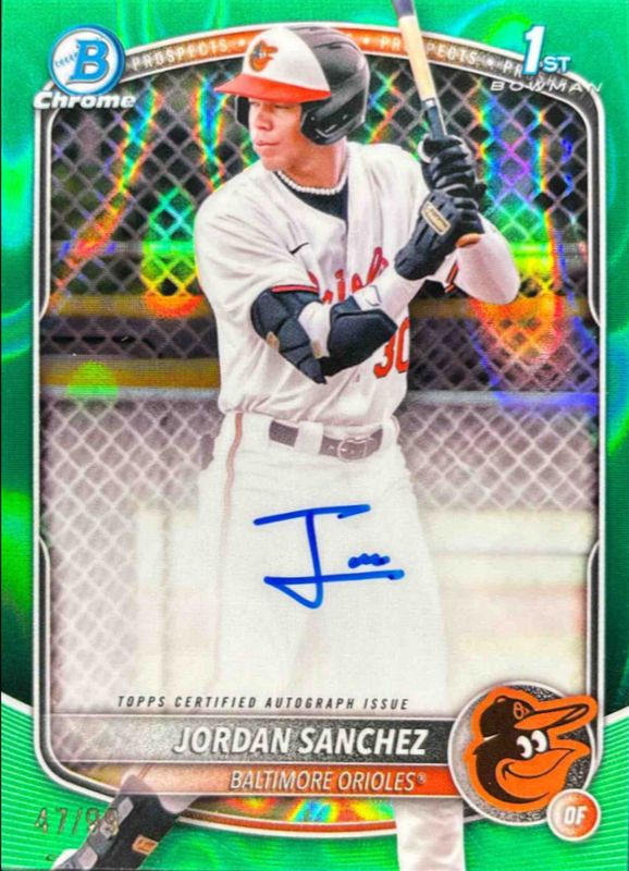 2025 Bowman Chrome #CPA-JOS Prospect Auto - Green Lava Refractor /99 (1st)