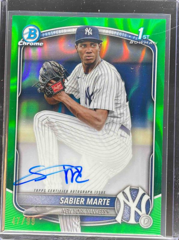 2025 Bowman Chrome #CPA-SM Prospect Auto - Green Lava Refractor /99 (1st)