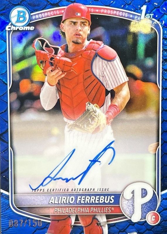 2025 Bowman Chrome #CPA-AF Prospect Auto - Reptilian Blue Refractor /150 (1st)