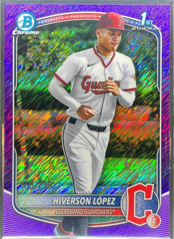 2025 Bowman Chrome #BCP-196 Chrome Prospects - Purple Shimmer Refractor /25