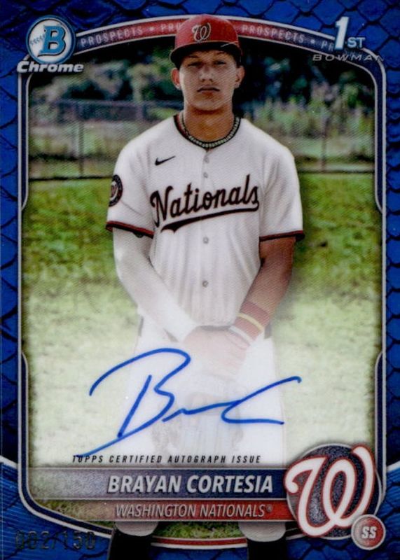 2025 Bowman Chrome #CPA-BC Prospect Auto - Reptilian Blue Refractor /150 (1st)