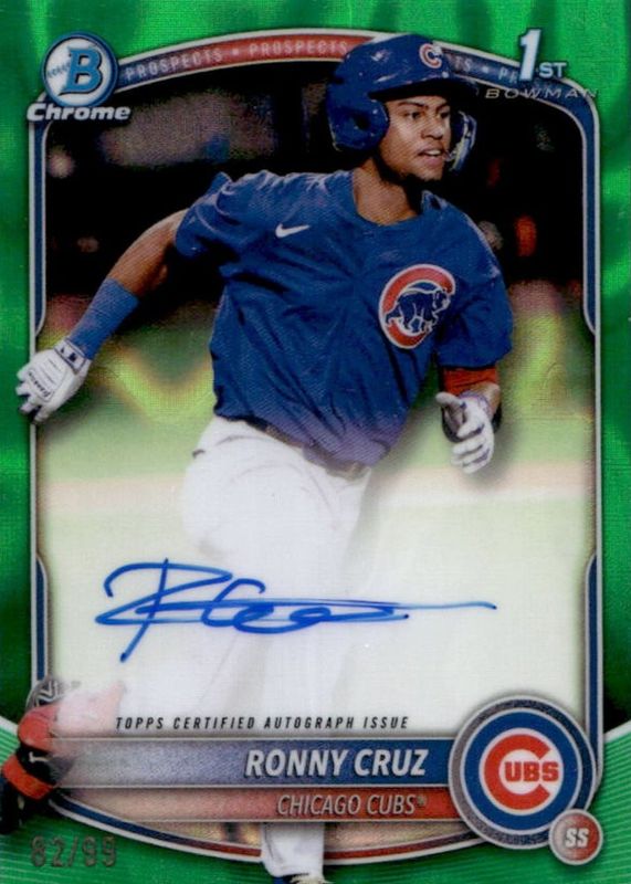 2025 Bowman Chrome #CPA-RCR Prospect Auto - Green Lava Refractor /99 (1st)
