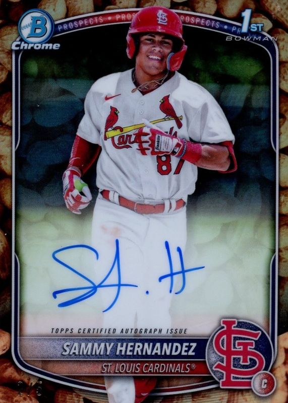 2025 Bowman Chrome #CPA-SH Prospect Auto - Peanuts Refractor /5 (1st)