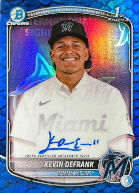2025 Bowman Chrome #CPA-KD Prospect Auto - Reptilian Blue Refractor /150 (1st)