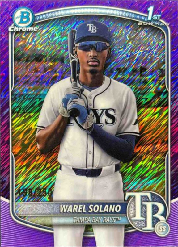 2025 Bowman Chrome #BCP-225 Chrome Prospects - Purple Shimmer Refractor /25