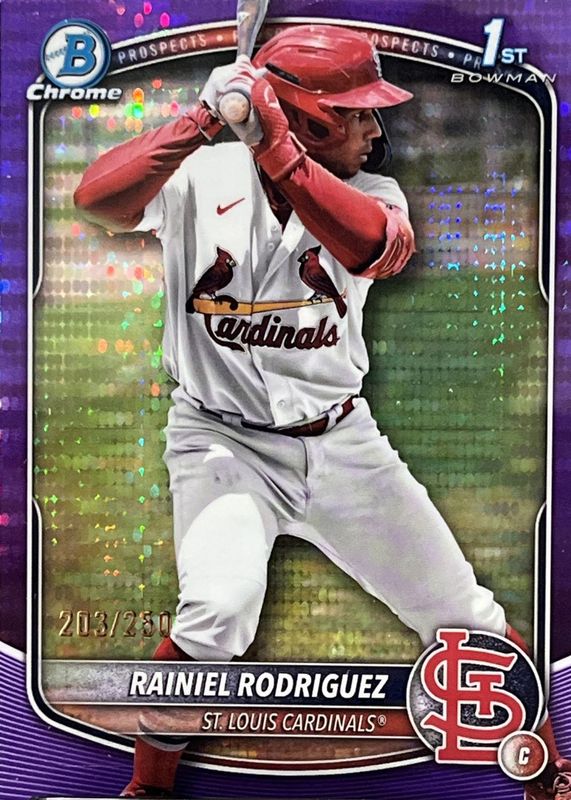 2025 Bowman Chrome #BCP-200 Prospects - Purple Pulsar Refractor /250 (1st)