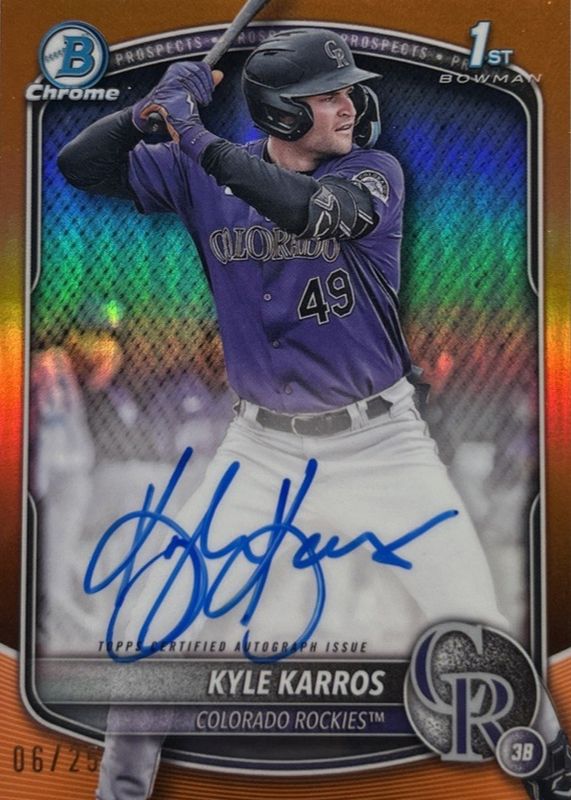 2025 Bowman Chrome #CPA-KK Prospect Auto - Orange Refractor /25 (1st)