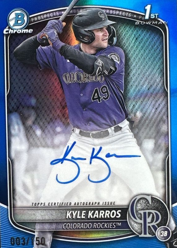 2025 Bowman Chrome #CPA-KK Prospect Auto - Blue Refractor /150 (1st)