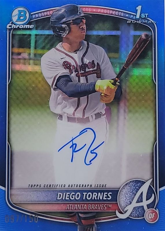 2025 Bowman Chrome #CPA-DT Prospect Auto - Blue Refractor /150 (1st)