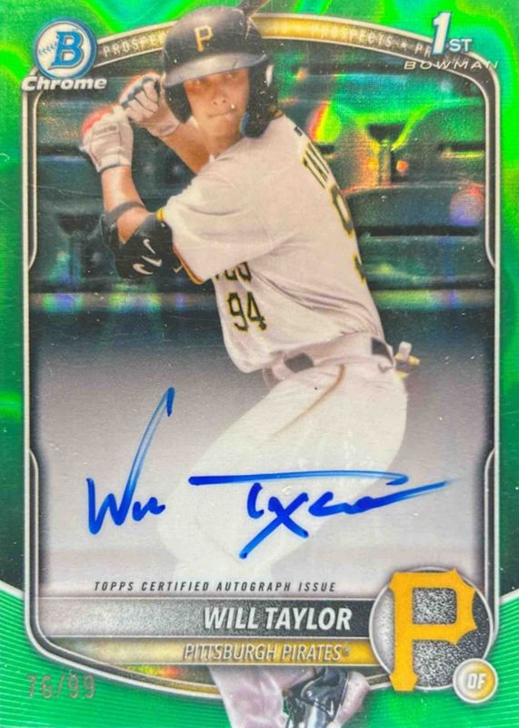 2025 Bowman Chrome #CPA-WT Prospect Auto - Green Lava Refractor /99 (1st)