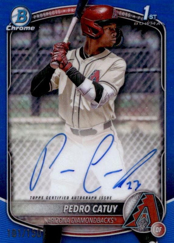 2025 Bowman Chrome #CPA-PC Prospect Auto - Blue Refractor /150 (1st)