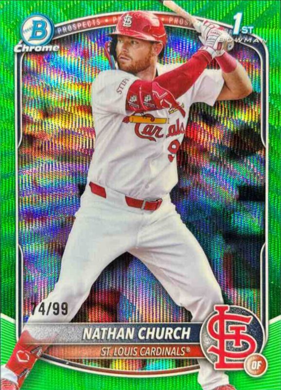 2025 Bowman Chrome #BCP-192 Prospects - Green Refractor /99 (1st)