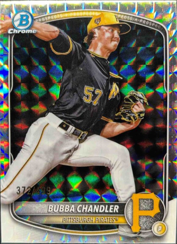 Bubba Chandler 2025 Bowman Chrome #BCP-171 Chrome Prospects - Geometric Refractor /150 RAW