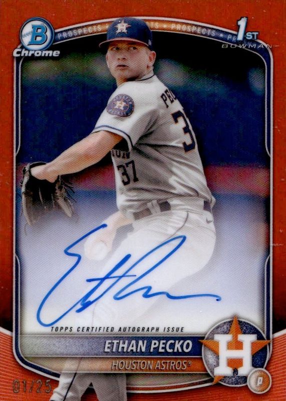 2025 Bowman Chrome #CPA-EPE Prospect Auto - Orange Refractor /25 (1st)