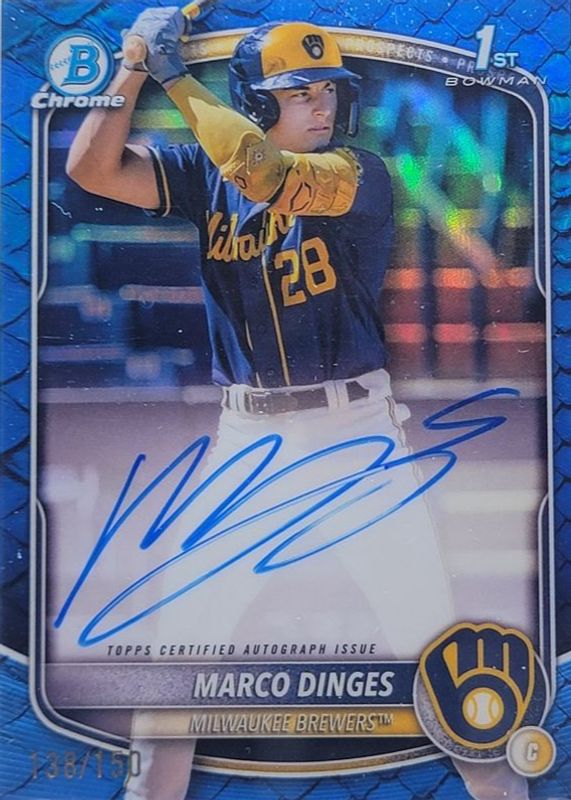 2025 Bowman Chrome #CPA-MD Prospect Auto - Reptilian Blue Refractor /150 (1st)