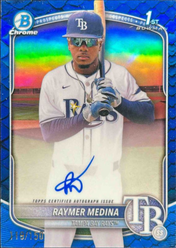 2025 Bowman Chrome #CPA-RM Prospect Auto - Reptilian Blue Refractor /150 (1st)