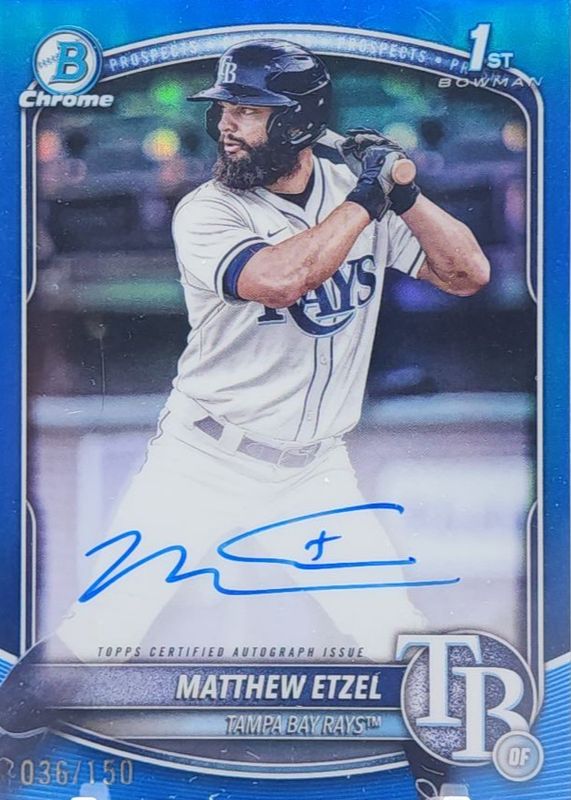 2025 Bowman Chrome #CPA-ME Prospect Auto - Blue Refractor /150 (1st)