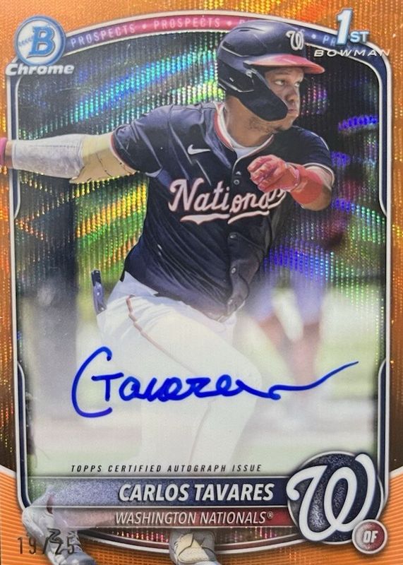 2025 Bowman Chrome #CPA-CT Prospect Auto - Orange Refractor /25 (1st)