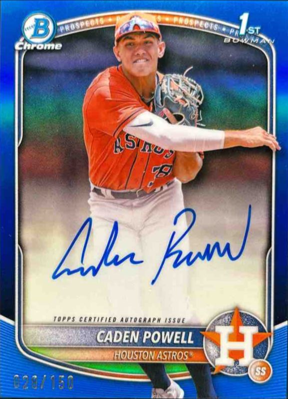 2025 Bowman Chrome #CPA-CPO Prospect Auto - Blue Refractor /150 (1st)